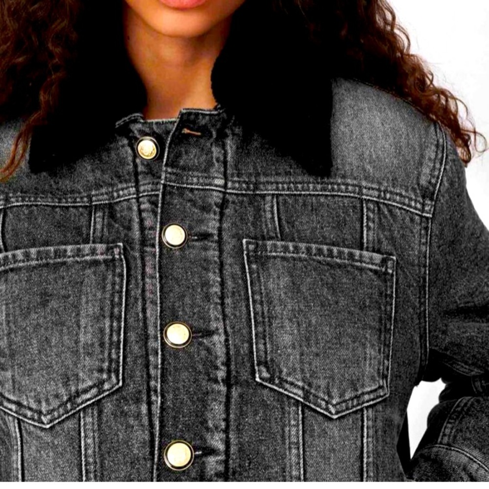 Maje Black Jean Jacket